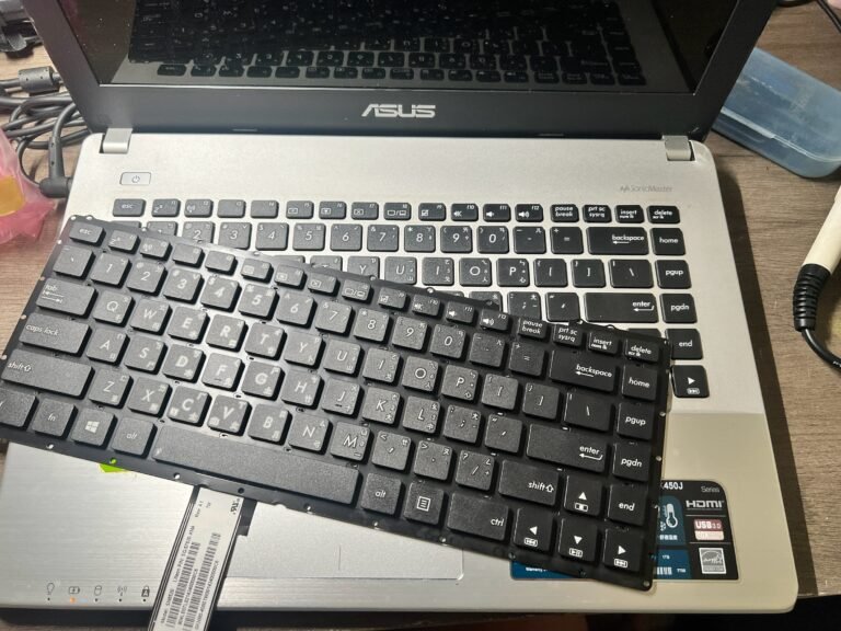 【桃園筆電維修】ASUS X450J 鍵盤故障自動亂跳字維修實例分享