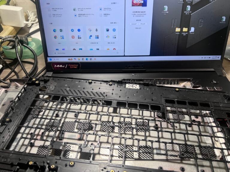 【桃園筆電維修】ASUS FX707 筆電外殼裂開、底殼分離維修實例分享